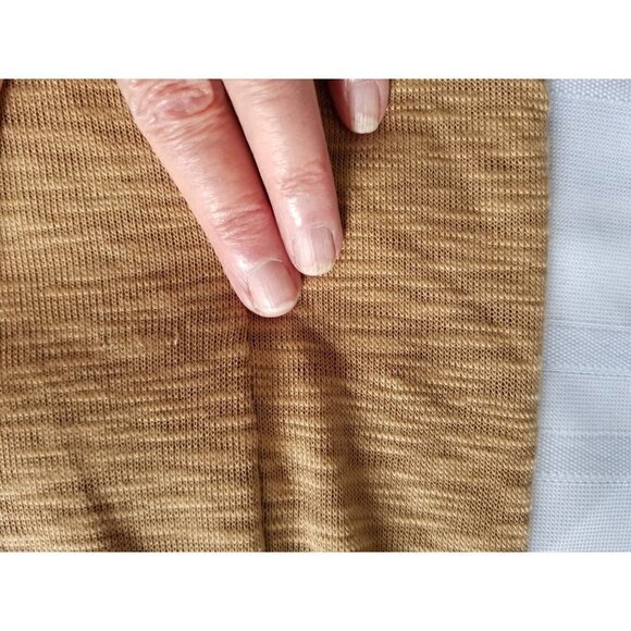 Laundry by Shelli Segal 3/4 Dolman Sleeve Knit Cardigan Open Front Camel Size L - Picture 10 of 11